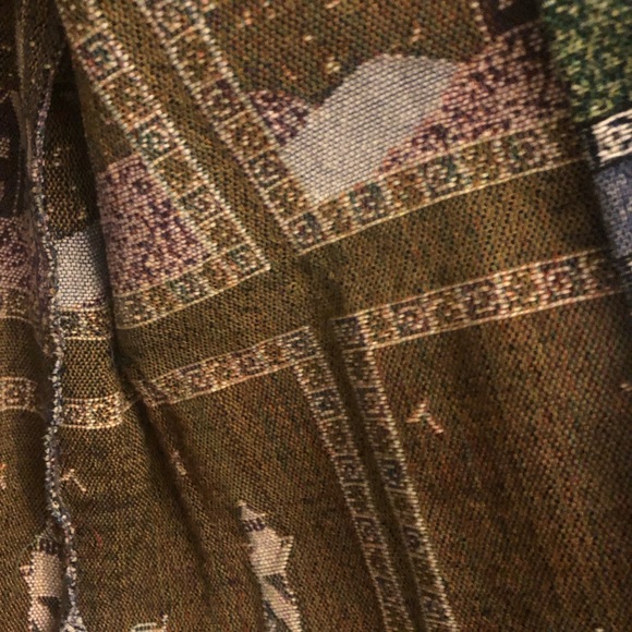 Blair Nautical Print Jacket - Blue and Green lighthous costal button up vintage - Picture 6 of 7